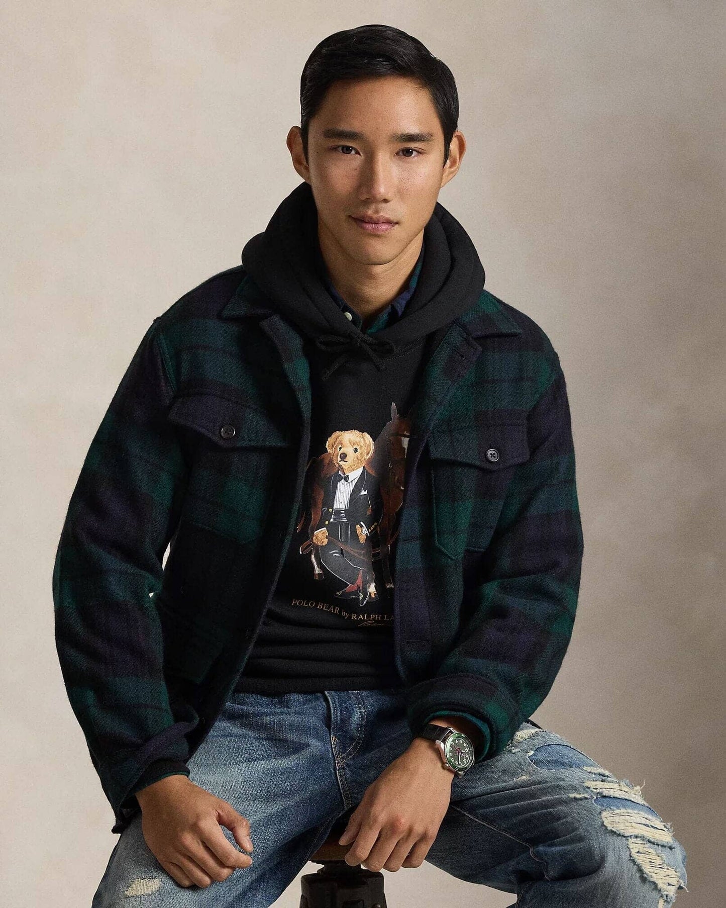 Ralph Lauren Polo Bear Fleece Hoodie LS