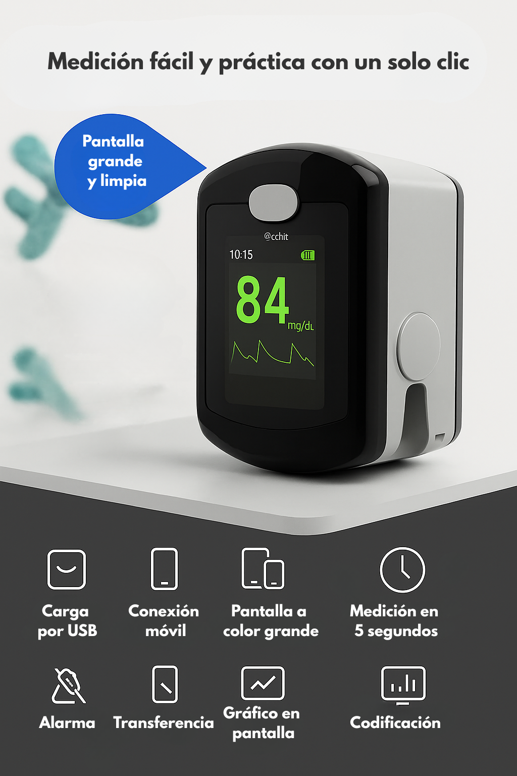 GlucoMax - Monitor glucosa sin pinchazos TT