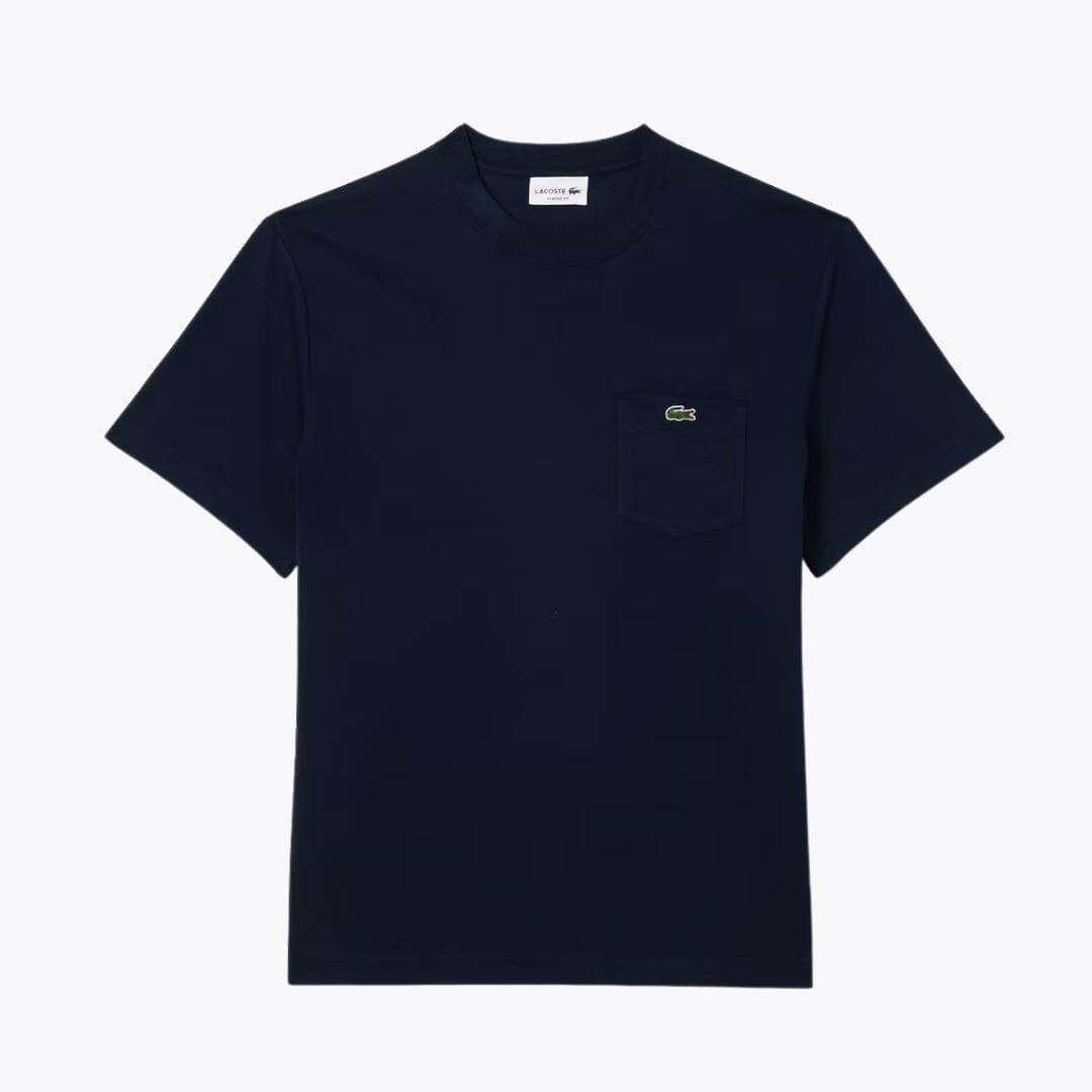 Lacoste Cotton T-Shirt With Breast Pocket LS Midnight Blue S