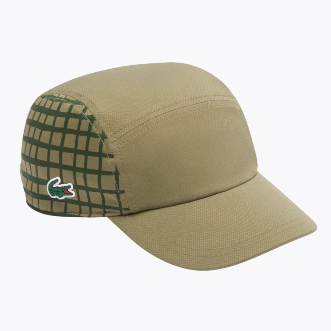 Lacoste Graphic Print Tennis Cap LS Khaki Green