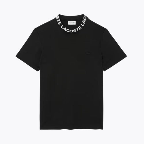 Lacoste Jacquard Branded Piqué T-shirt LS Black S
