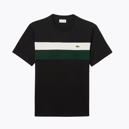 Lacoste Jersey Colour-Block T-Shirt LS Black / White / Green S