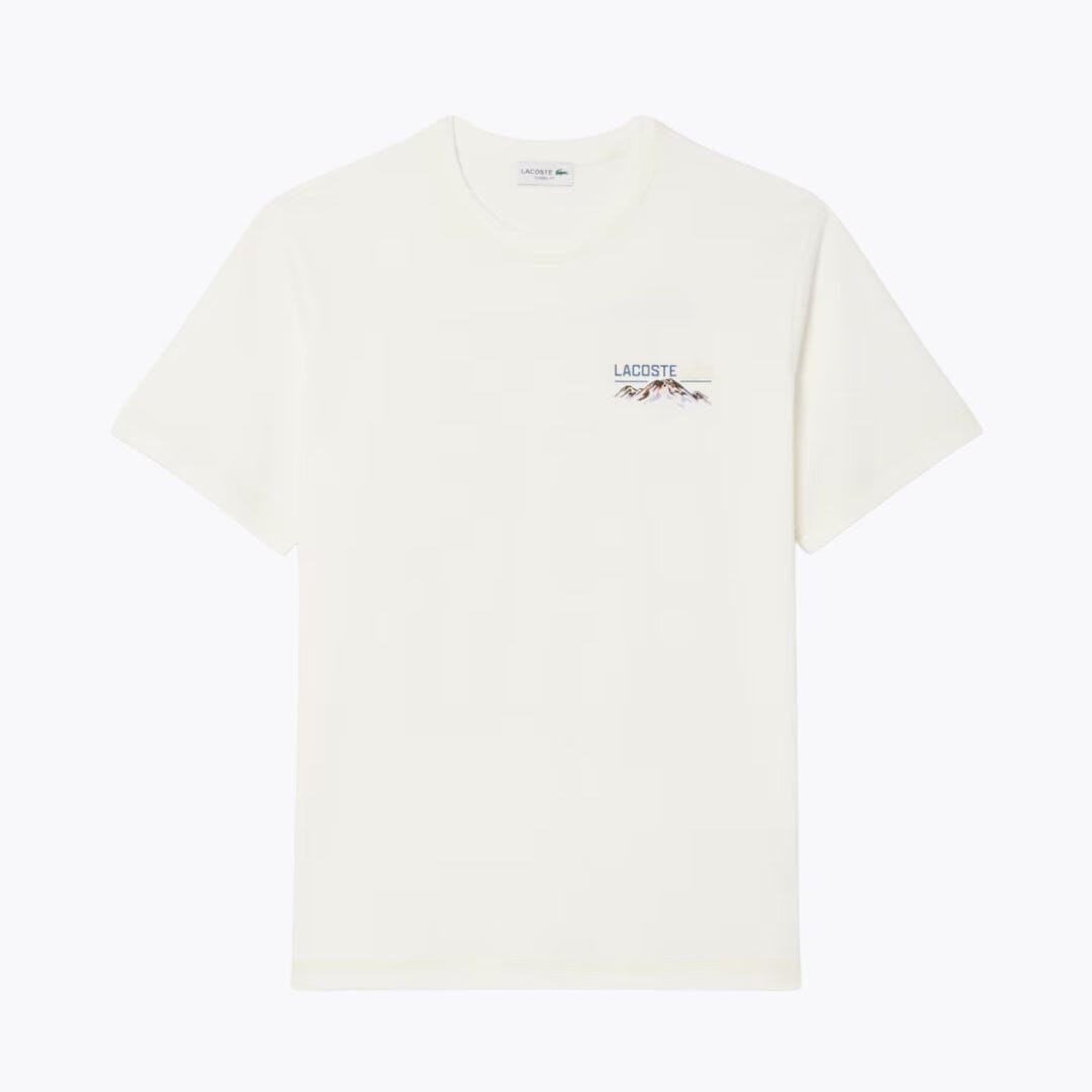 Lacoste Multi Print Jersey T-Shirt LS White S