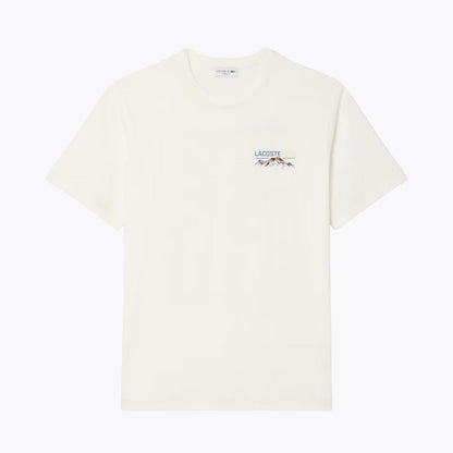 Lacoste Multi Print Jersey T-Shirt LS White S