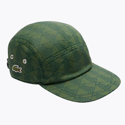 Lacoste Printed Twill Jockey Cap LS Green