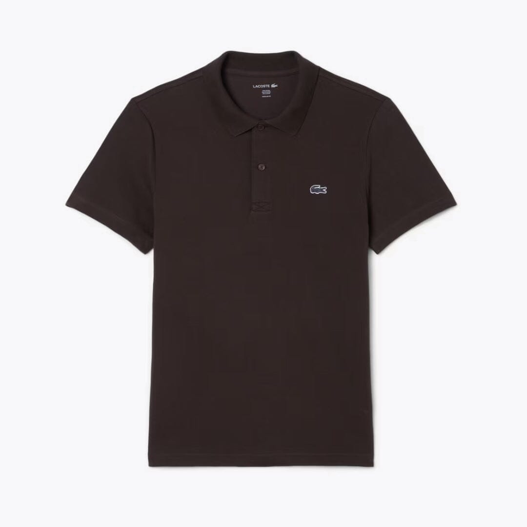 Lacoste Regular Fit Cotton Blend Polo Shirt LS Brown S