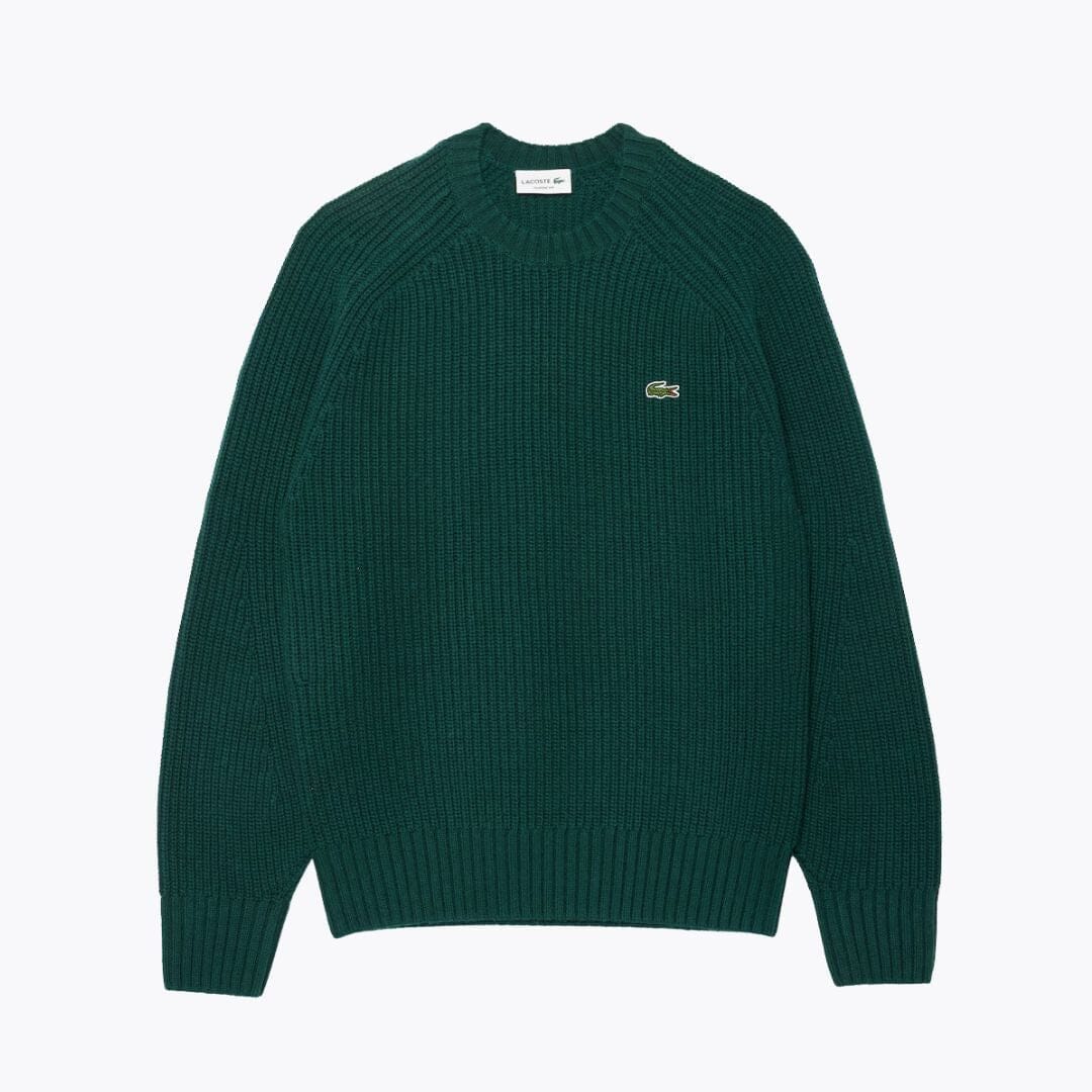Lacoste Thick Carded Wool Crew Neck Sweater LS Sinople Green S