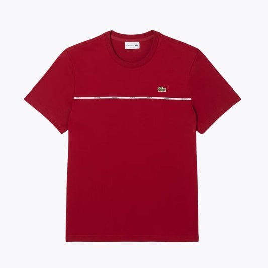 Lacoste Trim Cotton Jersey T-shirt LS Bordeaux S