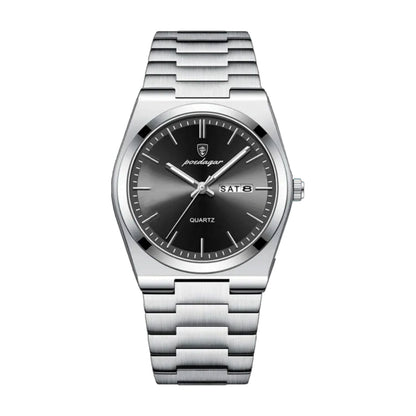 Poedagar Essenza 40Mm Watch - Waterproof | Stainless Steel LS Silver Black