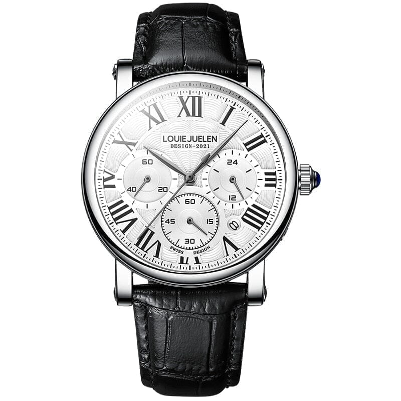 Poedagar Executive Classic LS Silver With White