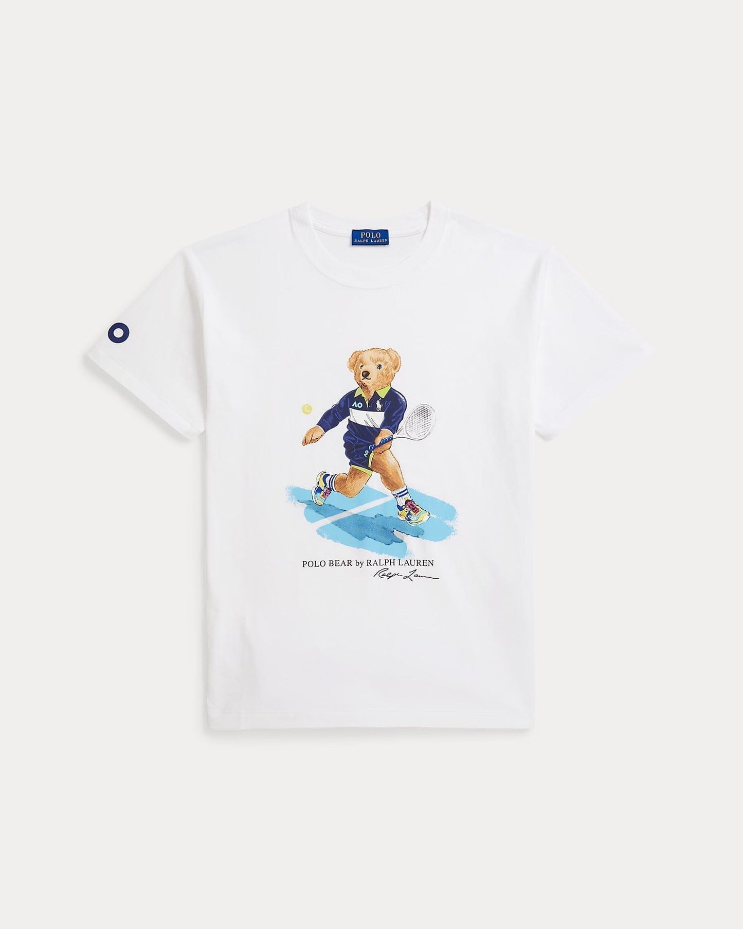 Ralph Lauren Australian Open Polo Bear Jersey Tee LS White S