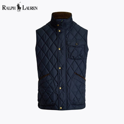 Ralph Lauren Beaton Quilted Utility Gilet LS College Navy S