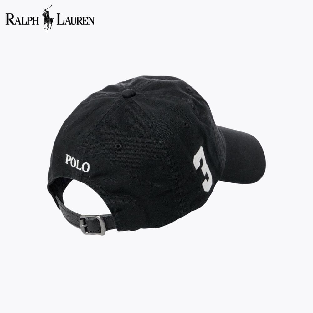 Ralph Lauren Big Pony Chino Ball Cap LS Black