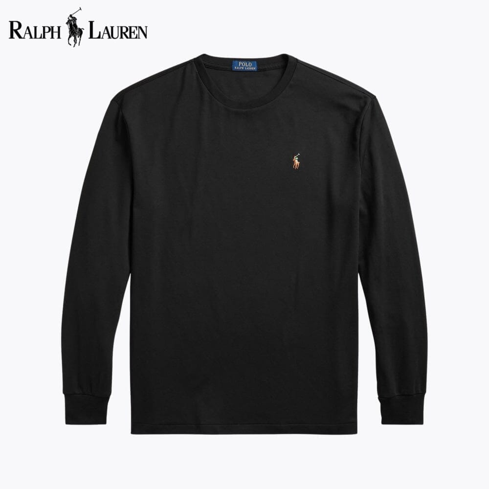 Ralph Lauren Classic Fit Soft Cotton Crewneck T-Shirt LS Black S