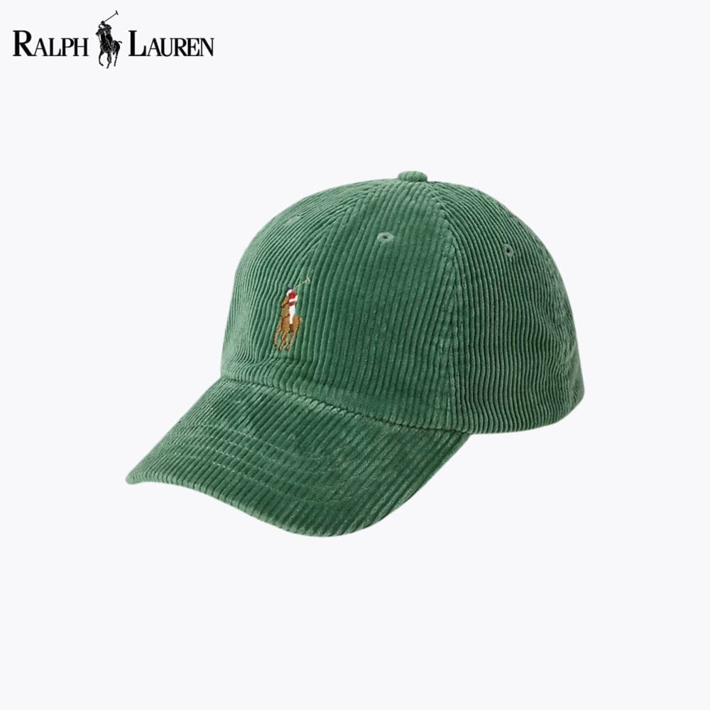 Ralph Lauren Corduroy Ball Cap LS Meadow Green