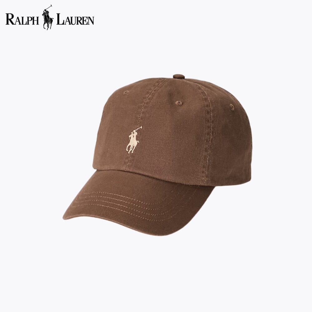 Ralph Lauren Cotton Chino Baseball Cap LS Brown