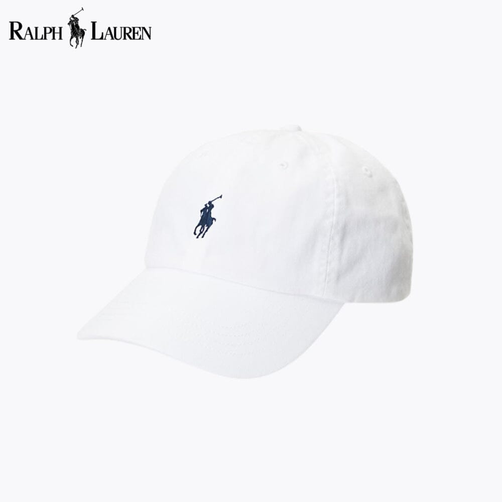 Ralph Lauren Cotton Chino Baseball Cap LS White