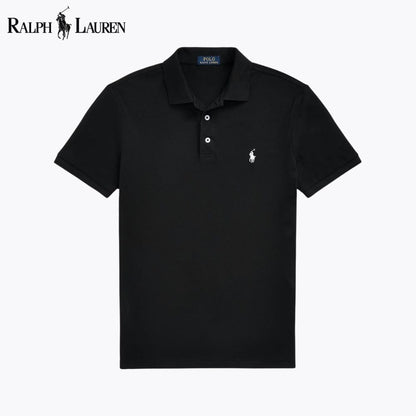 Ralph Lauren Custom Slim Fit Stretch Mesh Polo Shirt LS Black S
