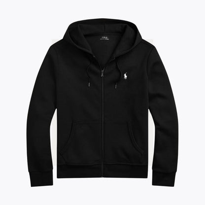 Ralph Lauren Double-Knit Full-Zip Hoodie LS Black S