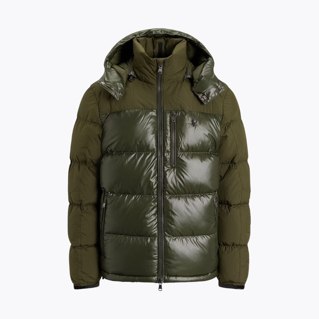 Ralph Lauren Gorham Two-Tone Down Jacket LS Dark Loden Matte S