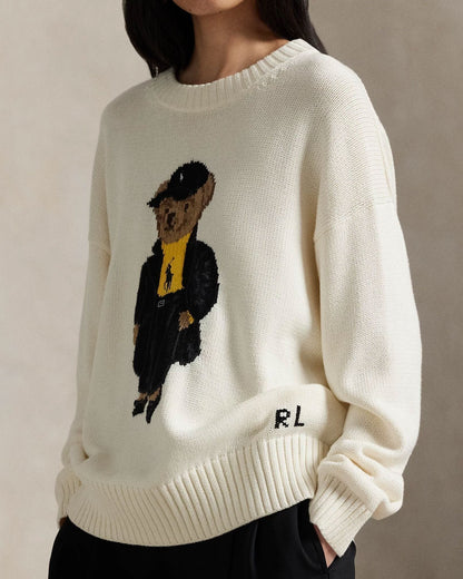 Ralph Lauren Polo Bear Cotton Crew Neck Sweater LS