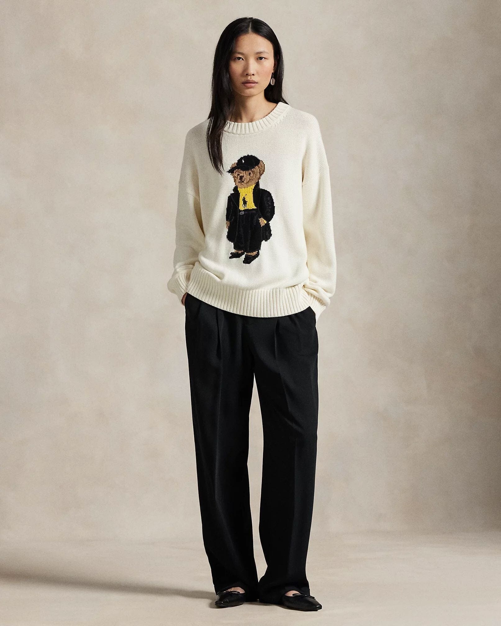 Ralph Lauren Polo Bear Cotton Crew Neck Sweater LS