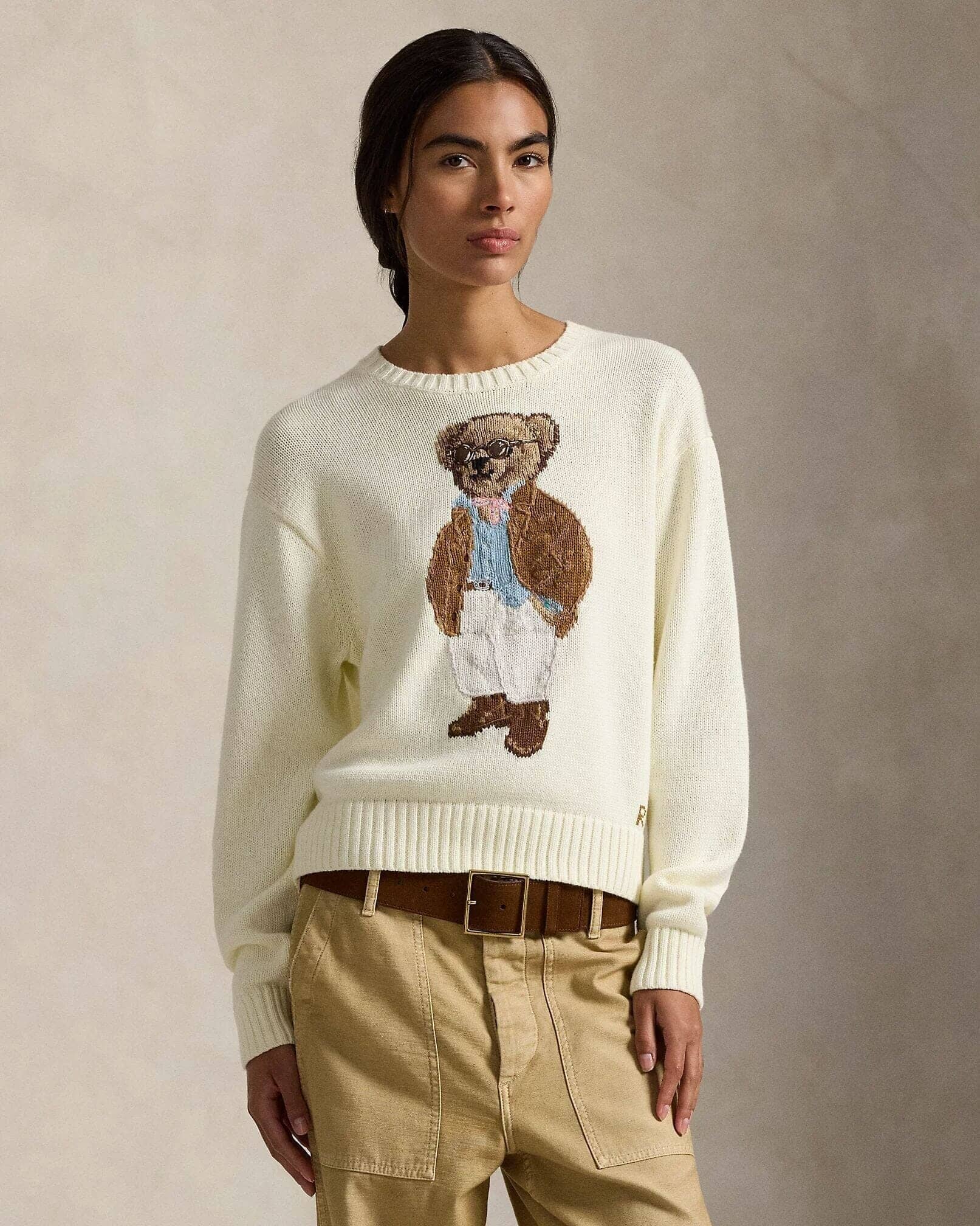 Ralph Lauren Polo Bear Cotton Crewneck Sweater LS