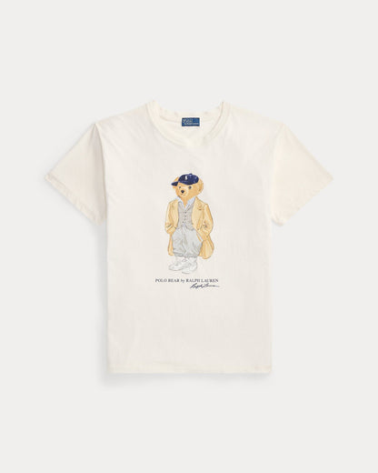 Ralph Lauren Polo Bear Cotton Jersey T-Shirt LS Nevis S