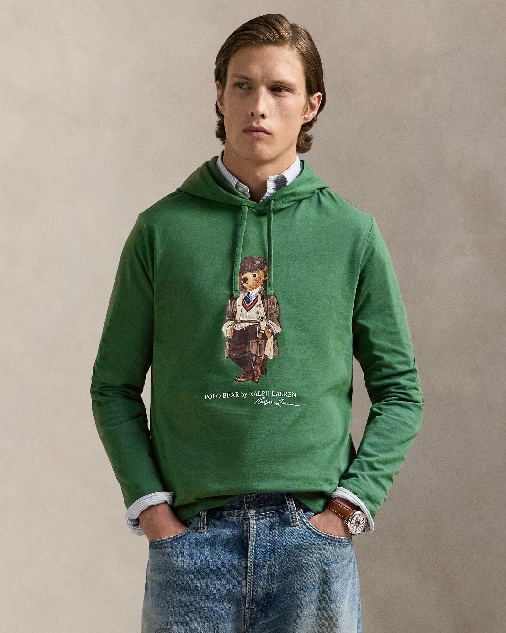 Ralph Lauren Polo Bear Jersey Hooded T-Shirt LS
