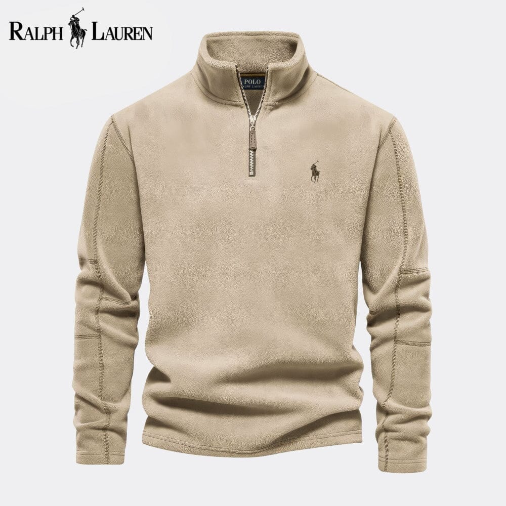 Ralph Lauren Prestige Cable-Knit Wool Knit Sweater LS Beige S