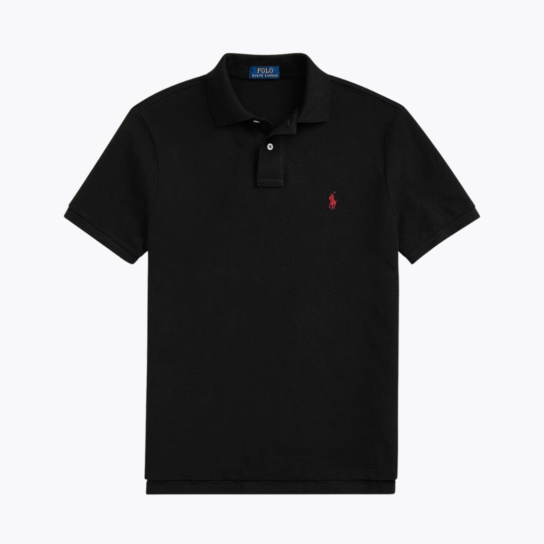 Ralph Lauren The Iconic Mesh Polo Shirt LS Black/Red S