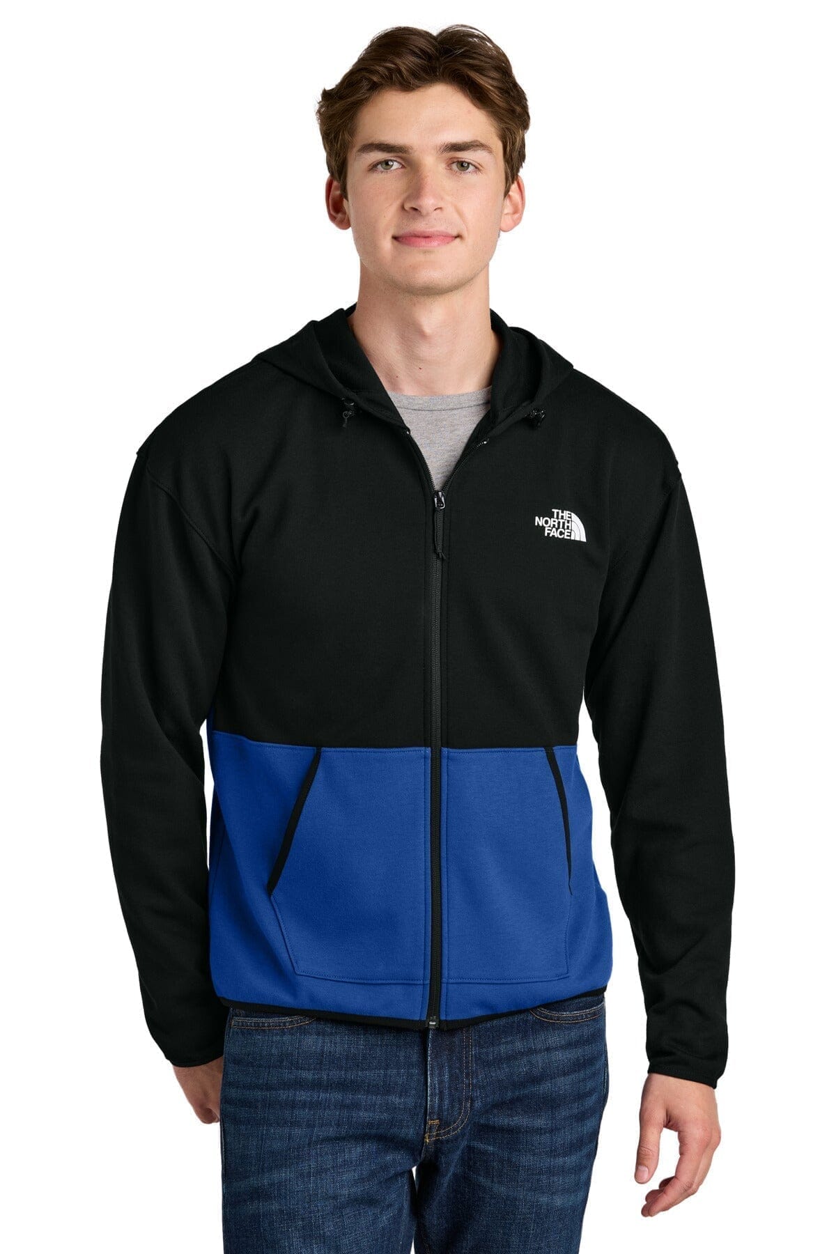 The North Face Double-Knit Full-Zip Hoodie LS Blue/ Black S