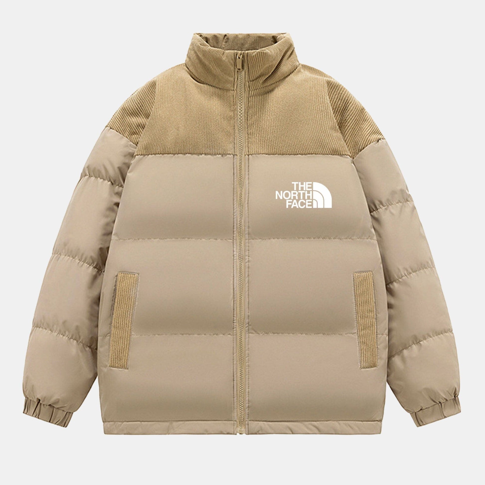 The North Face Nuptse Insulated Down Puffer Jacket LS Beige S