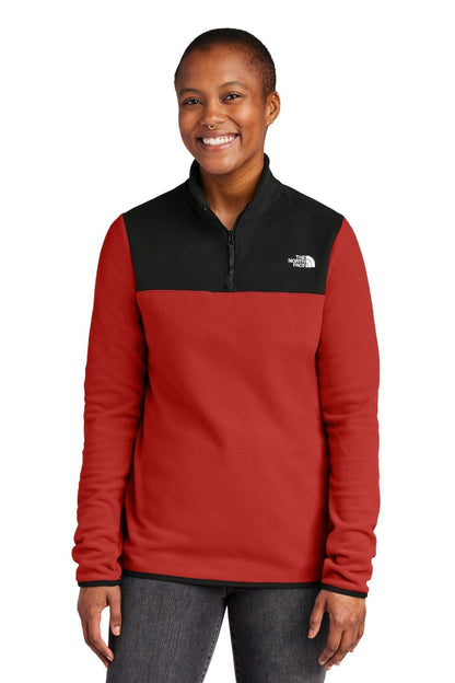 The North Face Women's Glacier 1/4-Zip Fleece LS Rage Red / Black S