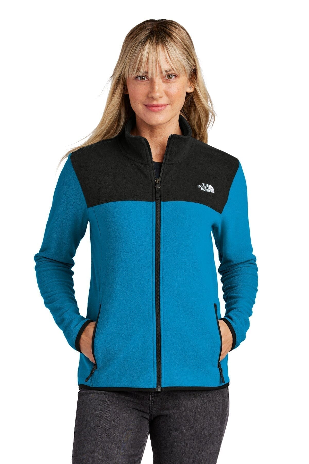 The North Face Women's Glacier Full-Zip Fleece Jacket LS Hero Blue / Black S