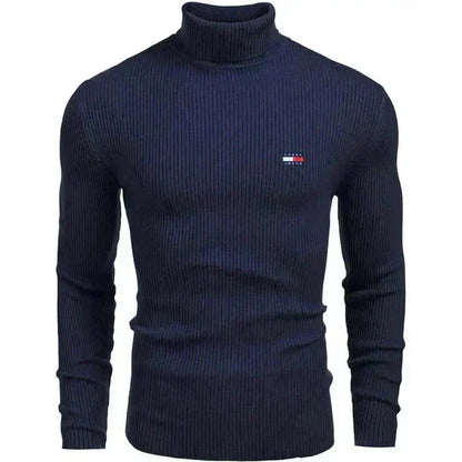 Tommy Hilfiger Turtleneck Classic Knit Sweater LS Blue S